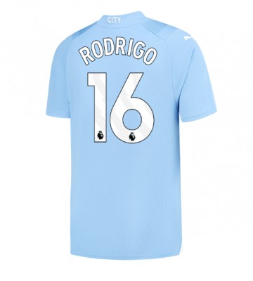 Manchester City Rodri Hernandez #16 Replika Hjemmebanetrøje 2023-24 Kortærmet